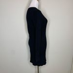 Black Sweater Dress Cable Knit Long Sleeve Sz Medium Photo 4