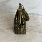 Vtg hand beaded mini small hand tote purse glam festival embelleshed Photo 3