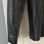 Margaret Godfrey Black Vintage Leather Jacket Blazer Size 10 Great Condition Photo 10