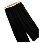 Boden Pants Womens 8 Black Wide Leg Cotton Capri Gauze Coastal Minimalist Beach Photo 8