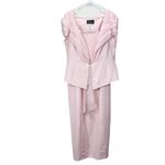 Alex Evenings  Pink Glam Brooch Jacket Midi Dress Size 18 Vintage‎ 90s Chiffon Photo 1