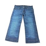 7 For All Mankind Women's Size 28 Dojo Cropped Jeans 7's Pockets Dark Wash #I8-5 Photo 9