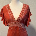 Blue Rain Rust Mini Dress Photo 1