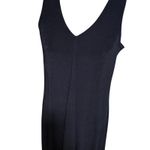 Chico's  Size 1 US M Navy Blue Midi Dress Tank V Neck Slinky Photo 2