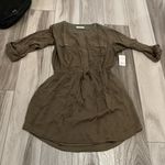 Lucky Brand  Olive Green Women’s mini cargo dress Photo 3