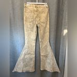 Flared Tan Denim Jeans Size M Photo 5