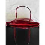 High Fashion Women's Red Flower Patent Tote Bag/Handbag Large SKU 3446 Photo 3