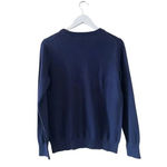 Gap  Navy Blue With Pink Lettering Graphic Sweater Long Sleeves Cotton Casual Wom Photo 7