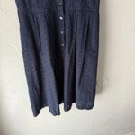 Bucolique Navy Eyelet Shirt Dress US M (JP‎ 11) Button Front Cottagecore Blue Size M Photo 3