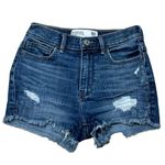 Abercrombie & Fitch Denim Jean Shorts Distressed Y2K Retro Vtg Style Photo 7