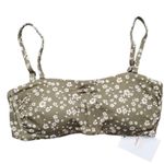 ANDIE Swim Bora Bora Bandeau Bikini Top Green Ditzy Floral Size Medium Lined Photo 1