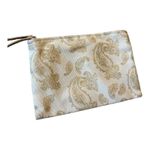 Cream and Gold Cosmetic Accessory Bag Photo 1