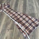 Free People  just float on by brown plaid super flared pants Photo 4