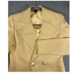 Ellen Tracy  Blazer Jacket Women 4 Petite Double Breasted Butter Yellow Photo 0