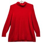Lands' End  Cable Knit Turtleneck Sweater Red 2X Photo 0