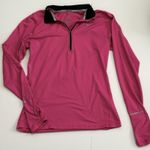 Nike Dri-Fit Element 1/2 Zip Pullover Top Womens Size Small Pink Solid Running Photo 0