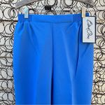 Vintage 80s 90s cornflower blue bend over elastic waist Grandma pants Size 10 Photo 2