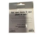 New Coffee & Lips Peel & Stick Metal Phone Charms White Photo 3