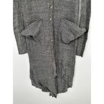 Free People  Bach Bonita Cardigan Ribbed Long Sweater Dress Duster Grey Medium Photo 4
