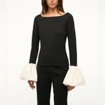 STAUD  Paige Top Black Ivory Photo 5