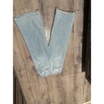 78 & Sunny Women's Wide Leg Cropped Jeans Light Wash Raw Hem Size 8 Blue Photo 2