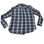 Kut From The Kloth  Plaid Flannel Shirt Size Medium Blue/White Western Autumn‎ Photo 3