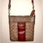 Coach  Canvas/leather Crossbody Bag With Signature C Logo Tan/brown Photo 1