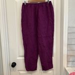 Flax  linen straight leg elastic waist pants Photo 3