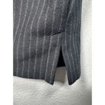 New York Company Women Small Black Striped Button Up Side Slit Dress Photo 6