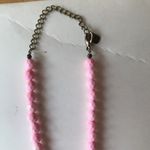 Pink Bauble Necklace Yellow Floral Designs Vintage Photo 6