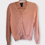 Brooks Brothers Y2K Preppy Classic Blush Pink Supima Cotton Fitted Cardigan L Photo 0
