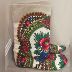 Handmade Floral Embroidered Boots Size 9 Photo 1