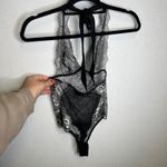 Victoria's Secret  Black Lace Halter Teddy Bodysuit XS Sexy Photo 3