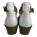 Fly London White Brown Cutout Leather Wedge Sandals Women’s Size 40 US 8-8.5 Photo 6