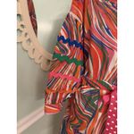 Vilagallo Abstract DRESS Women Size 44 Long Slv Pockets Career Church Size L Photo 3