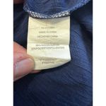 Fig & Flower Navy Embroidered Long Sleeve Peasant Top Boho Blouse in Size Medium Blue Photo 4