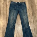 Pilcro and the Letterpress Pilcro Flare Leg Jeans Patchwork Pockets High Rise Denim Size 26 Photo 7