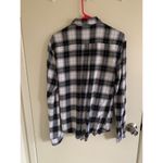 Amalli Talli Black Multi Tall Flannel Button Up Plaid SMALL Photo 1