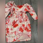 ASOS  Red Floral Off-Shoulder Mini Dress Photo 9