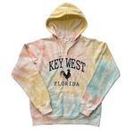 ColorTouch Key West Florida Tie Dye Hoodie Pullover Sweatshirt Rooster Women XL White Photo 0