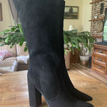 Forever 21  Faux  Black Suede Pointed toe  heeled boots Photo 0