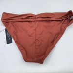 La Blanca NWT Cinnamon Mauve Brown Island Goddess Shirred Hipster Bottom Size 14 Photo 6