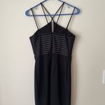 XScape Black Body Con Dress Size 8 Office Career Little Black Dress keyhole neck Photo 6