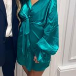 Princess Polly Green Wrap Dress Photo 2