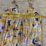 Cost Plus World Market Yellow and Blue Floral Fabric. Size s/m. E61 Photo 8