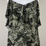 Old Navy Old‎ Navy Top Womens Large Green Cold Shoulder Tropical Vacation Beach Summer L Photo 0