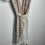 Reformation  Lucas Eyelet Mini Dress Womens New Small Ivory Photo 8