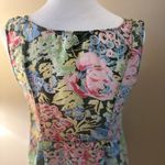 Green and Pink Floral Asymmetrical Tank Top with Relaxed Fit Size 8 White Photo 5