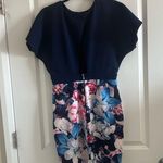 Paper Dolls  London Size 6 Blue Floral Knee Length Dress Dolman Sleeve Photo 3