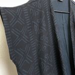 Dairi Fashions Knit Cardigan Sweater Black Moroccan Tribal Long Slits Womens OS Blue Size undefined Photo 4